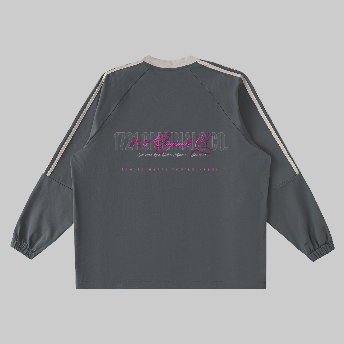 1721 Color-Block V-Neck Long-Sleeve T-Shirt