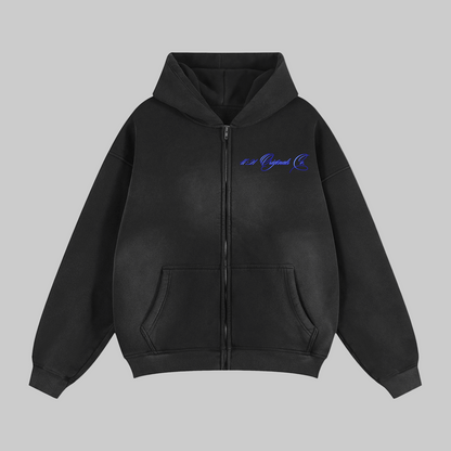 zip up ,custom,washed ,hoodie ,oversized