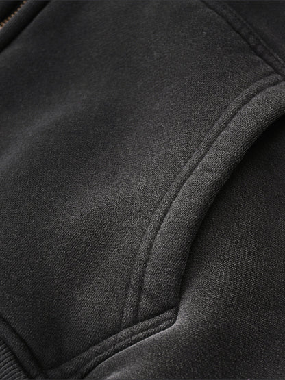zip up,custom,washed,hoodie,oversized