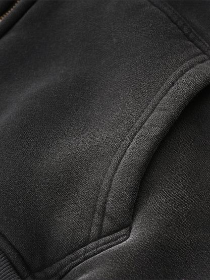 zip up ,custom,washed ,hoodie ,oversized